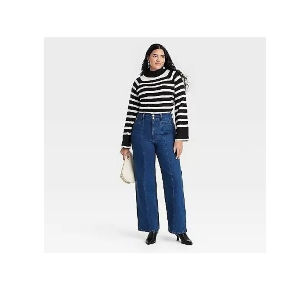 New! Universal Thread Women's High-Rise Tailored Wide Leg Jeans Size 17
